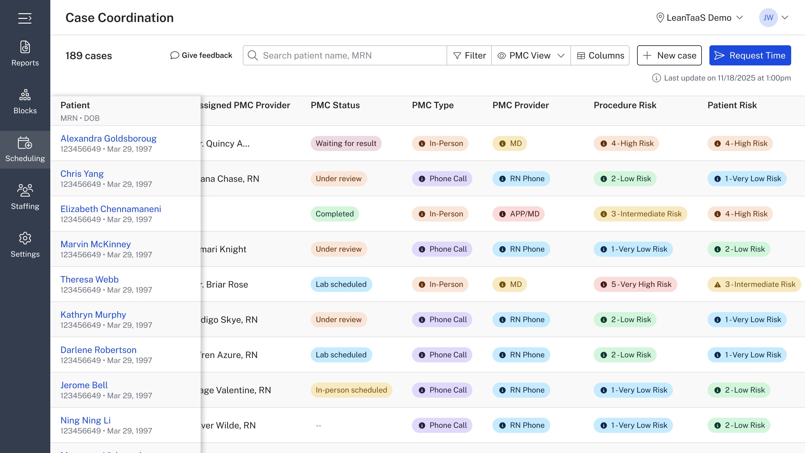 Final case coordination interface